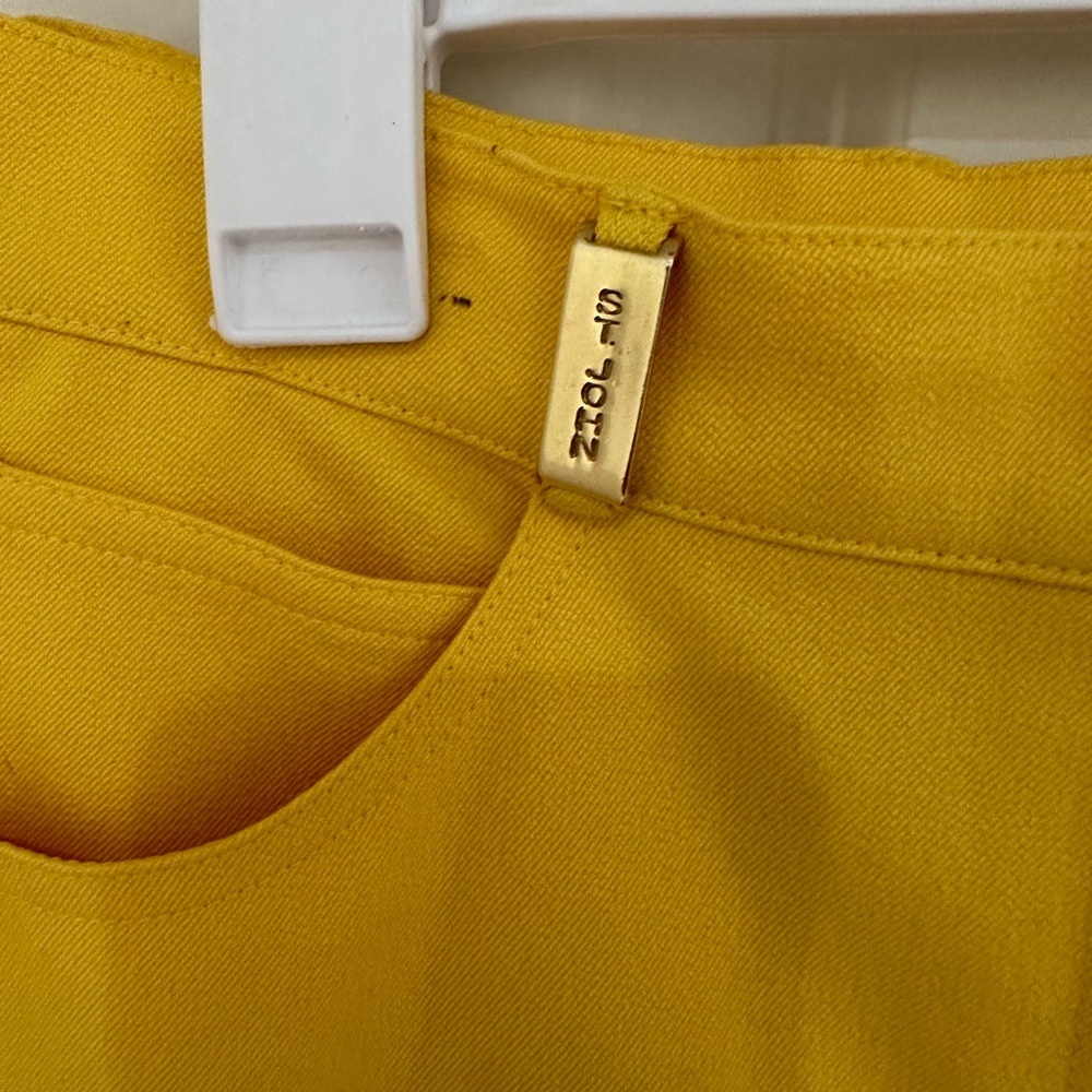 St John vintage high rise Yellow Straight-Leg Pants size 8 - Picture 5 of 7